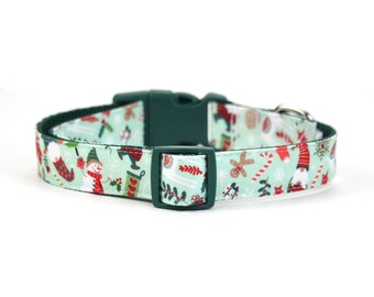 Christmas Dog Collar - Gnome for the Holidays - Winter Holiday