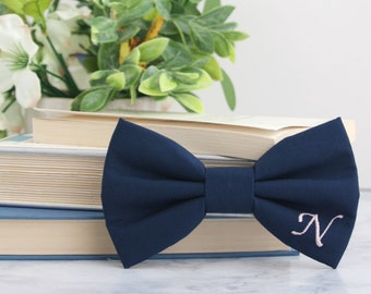 Personalized Pet Bow Tie - Wedding Dog Bowtie - Monogrammed Initials