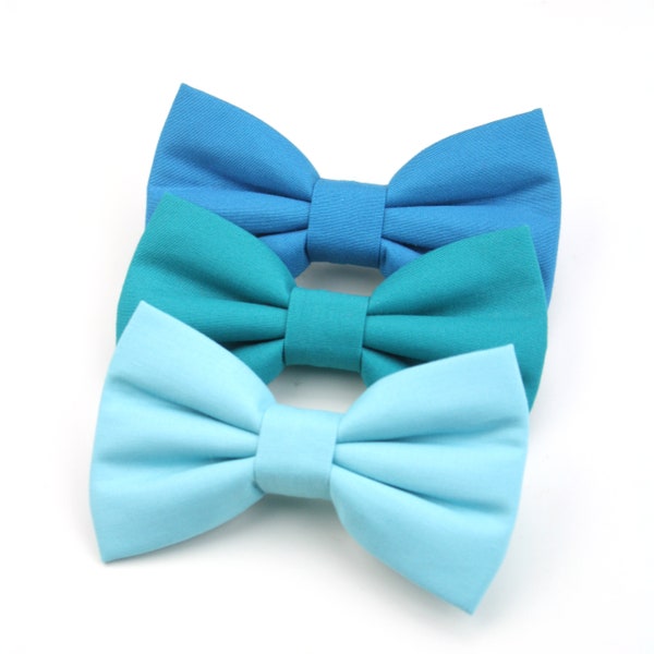 Dog Wedding Bow Tie Cat Bowtie - Seafoam Teal Green Blue - For Pets - Ring Bearer