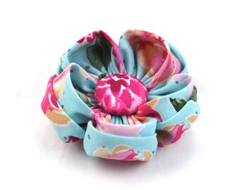 Blue Floral Dog Flower Accessory - Pet Flower to Wear on Collar or Harness