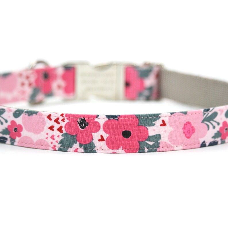 Pink Floral Dog Collar The Fleur Etsy