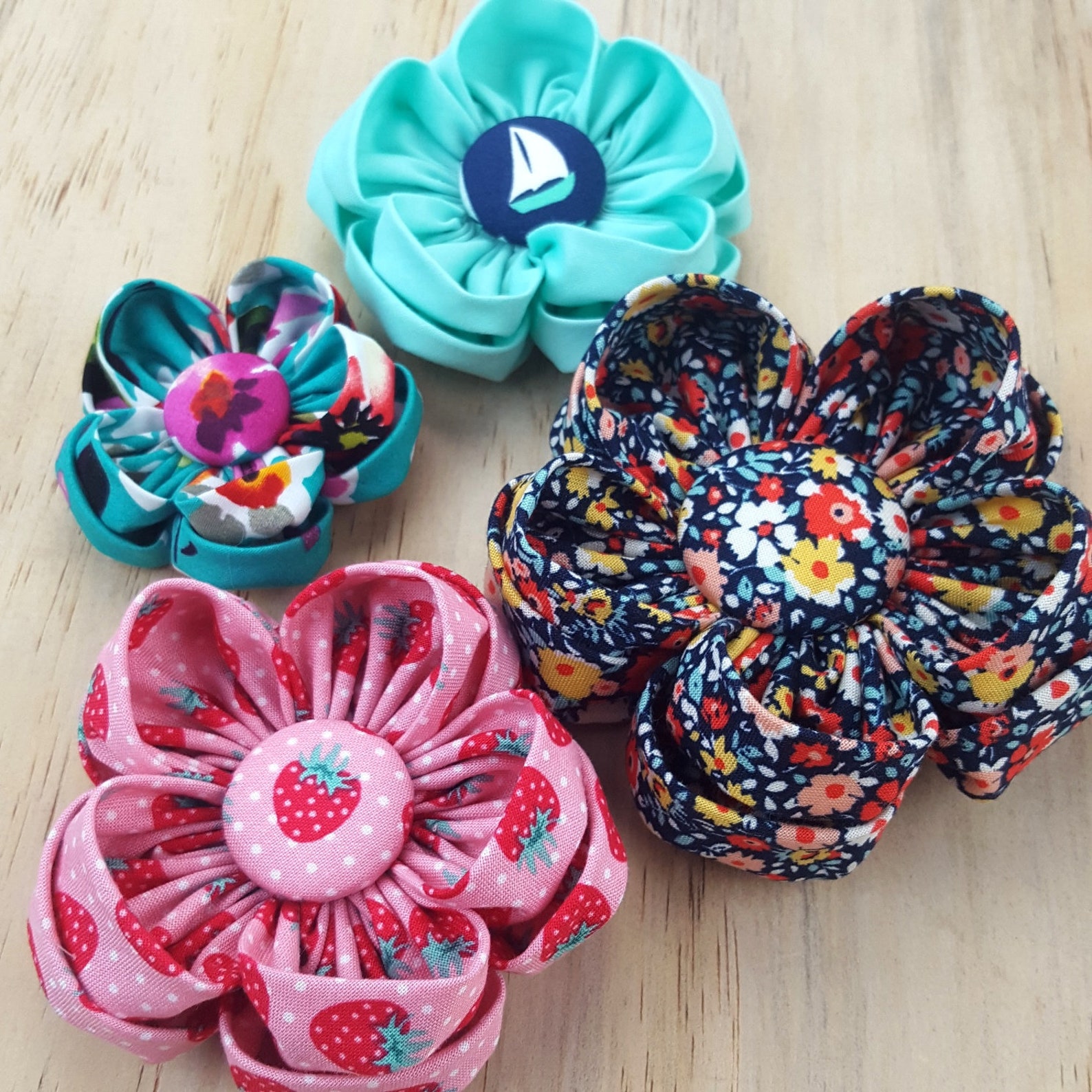 Dog Flower Collar Accessory Removable Fabric Flower Choose Etsy
