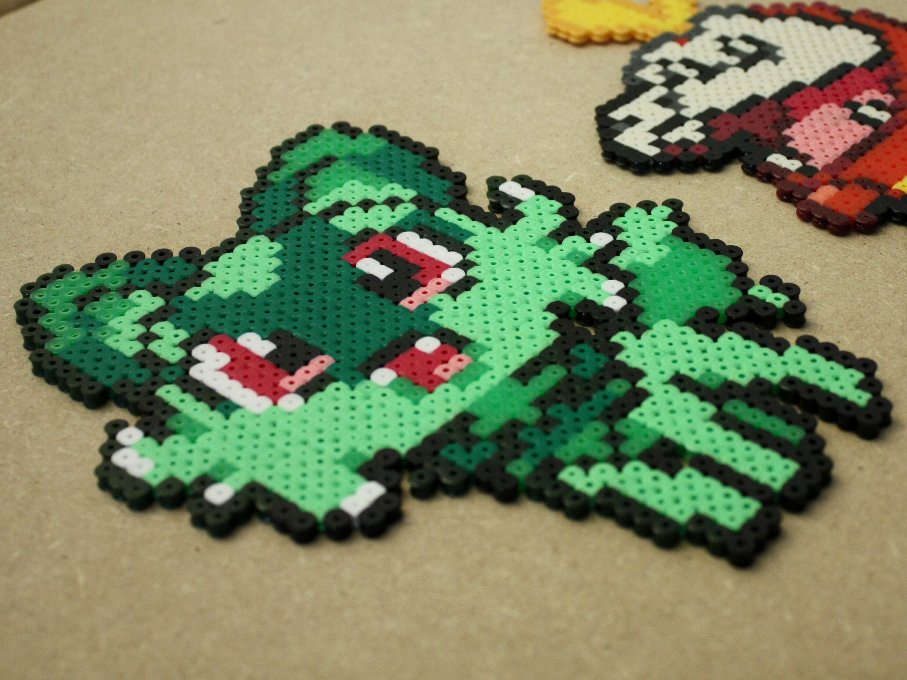 Sprigatito Fuecoco Quaxly Perler Hama Beads Pokemon Scarlet Etsy Canada
