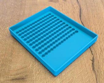 Fegtrtyoa Sicherungsperlen Werkzeug Set - Perlen Pinzette & Tablett Rosenrot