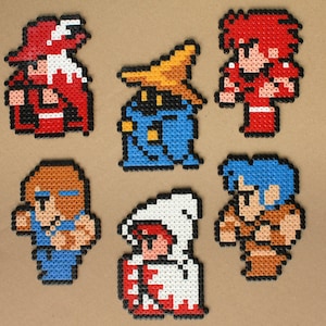 Final Fantasy handmade perler bead figure