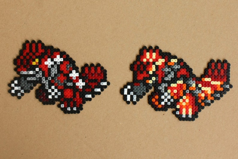 Pokemon Kyogre Groudon Rayquaza Primal Legendary Perler Beads Etsy