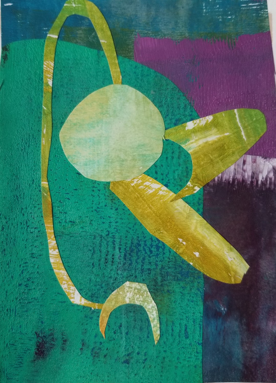Abstract Collage Note Card, Blank Inside - Etsy