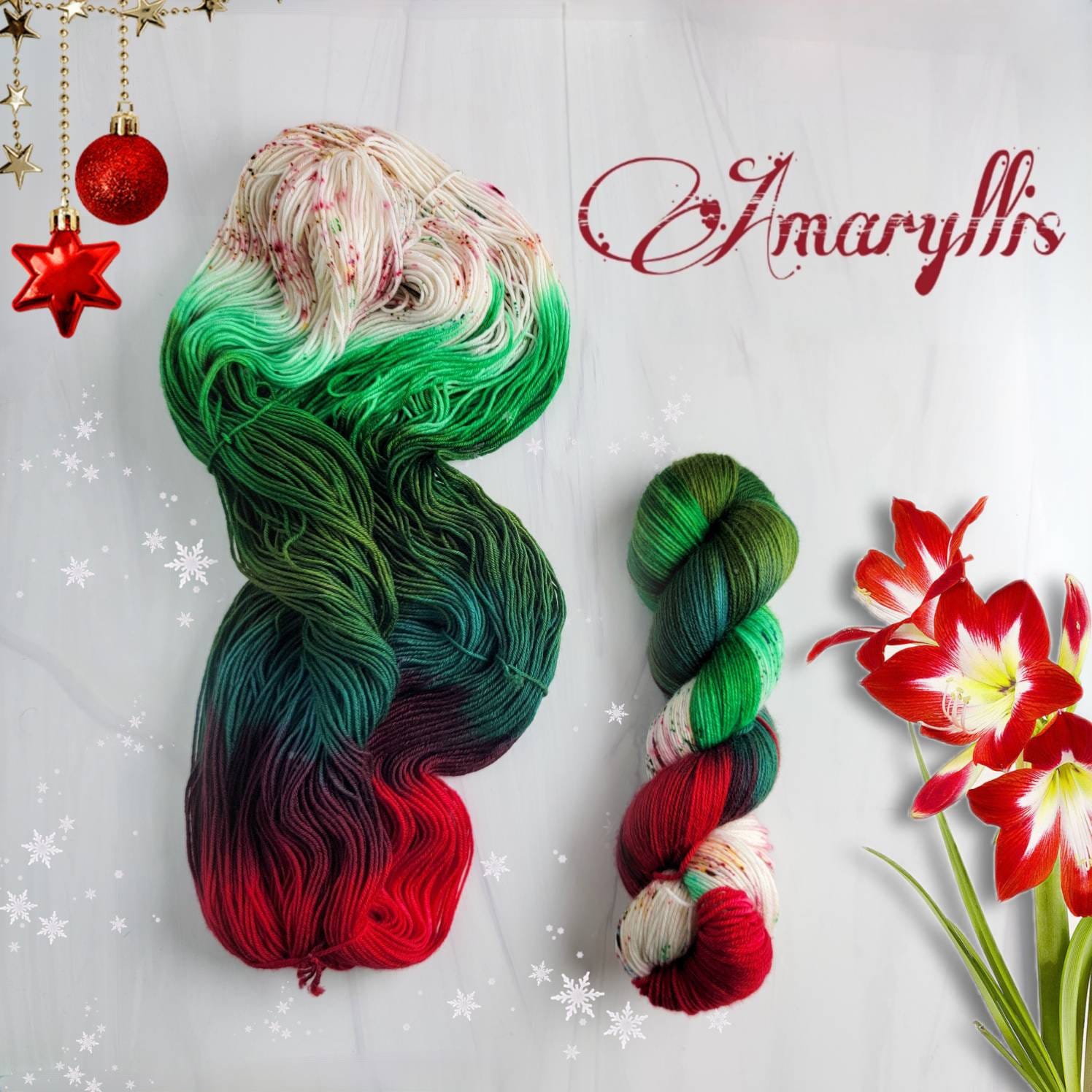 QJH 3PCS set 300g/pcs Christmas Yarn Red, Green and White Crochet