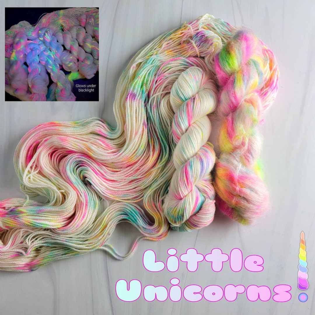 Little Unicorns Hand Dyed Deconstructed Variegated Yarn Lace