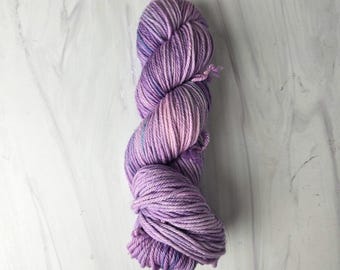 RTS Ready to Ship - W89 Worsted yarn base -exact skein shown - 100g 219 yards ultra fine SW Merino-  light lilac purple blossom