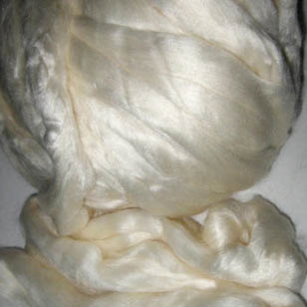 Bamboo Top Viscose sedoso- 100g - fieltro de fibra giratoria vegana blanca sin tena