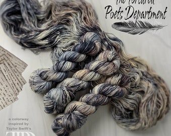 The Tortured Poets Department - Hand Dyed Variegated Yarn - fingering dk worsted bulky - choose your base- Taylor Swift inspired yarn