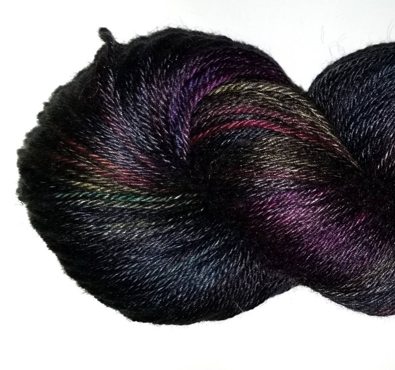Black Magic Hand Dyed Variegated Yarn fingering to worsted | Etsy