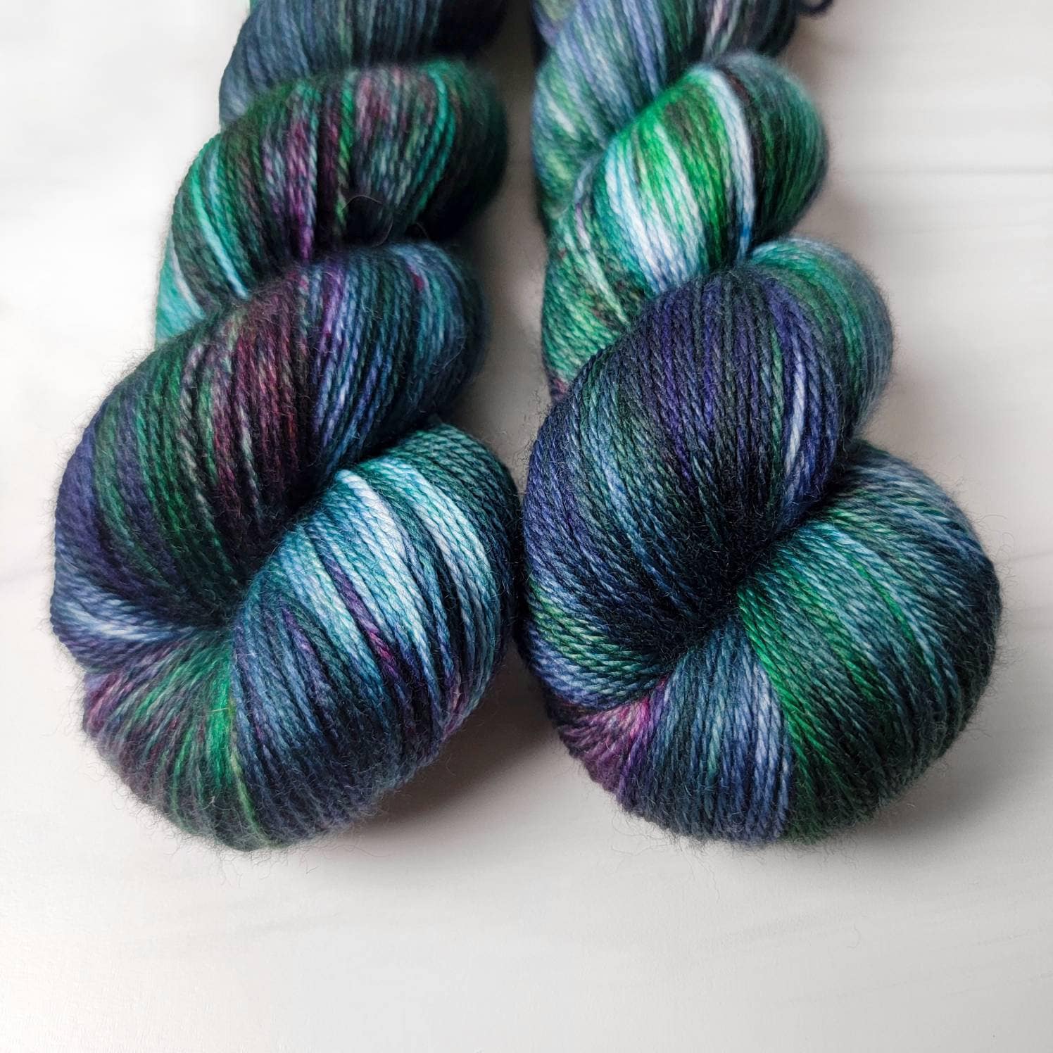 Dark Forest- Hand Dyed Yarn - Lace Fingering Dk Worsted
