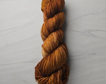 RTS Ready to Ship - W81 Worsted yarn base -exact skein shown - 100g 219 yards ultra fine SW Merino-  Brown