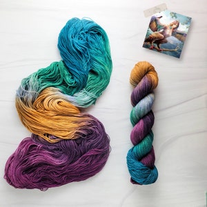 Harpy - Hand dyed variegated Yarn-  Choose Your Base - SW Merino 100g