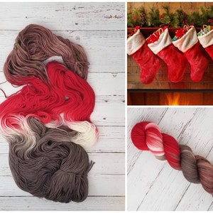 Christmas Stockings - Hand Dyed Yarn - fingering to worsted weight choose your base - also part of our Home for Christmas set