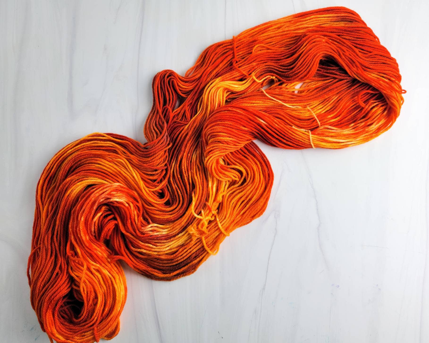 Fire Color Yarn Fire - Hand Dyed Tonal Solid Yarn - Fingering to Worsted Weight Choose ...