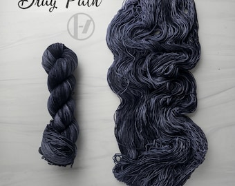Drag Path - Hand Dyed Yarn - fingering sport dk worsted aran bulky choose your base 21 pilots - dark grey with splashes of black