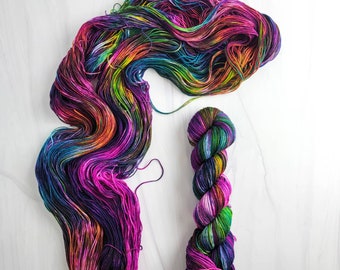 Hand Dyed Yarn - Everything Changed Me -  lace fingering sport dk worsted aran bulky weight choose your base- purple pink teal yellow green