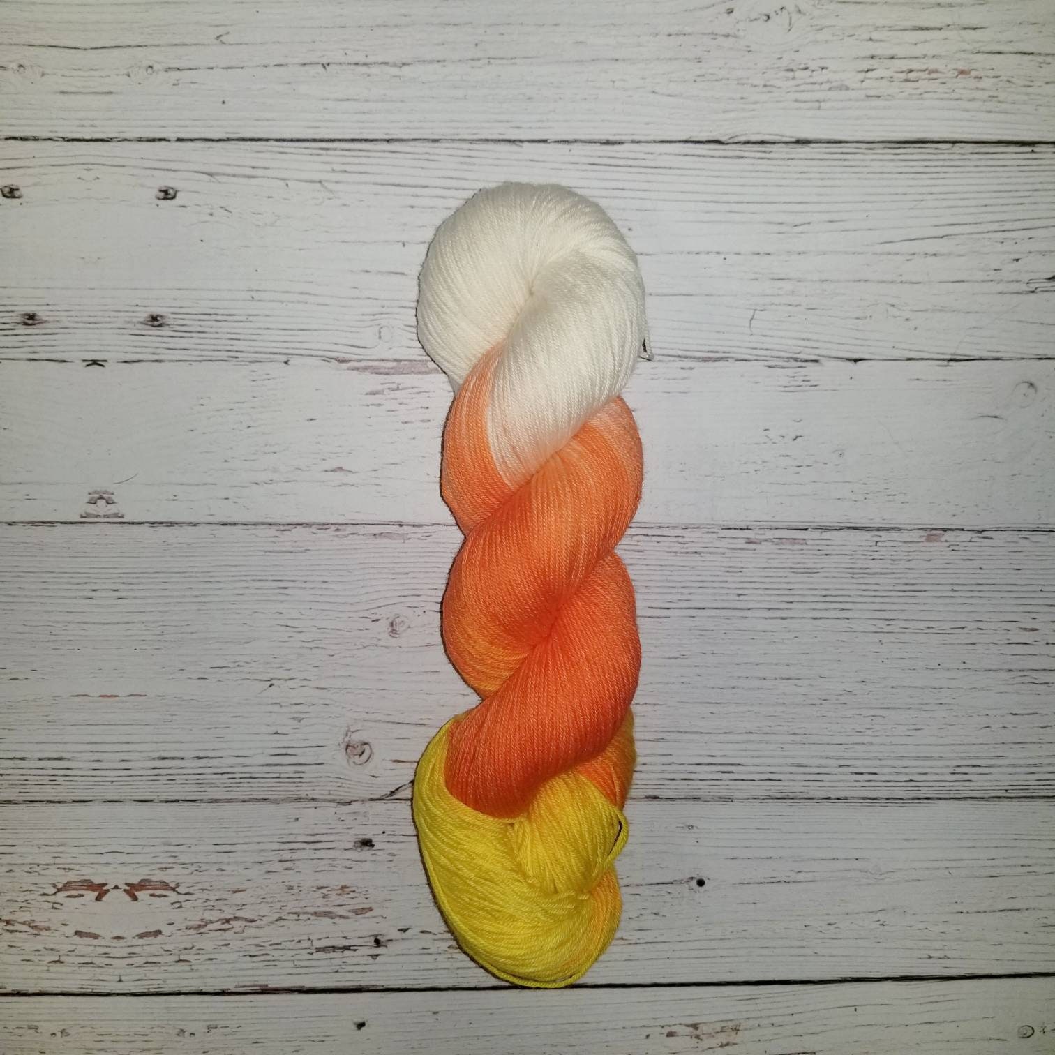 Candy Corn- Hand Dyed Variegated Yarn - Fingering Lace to Worsted to ...