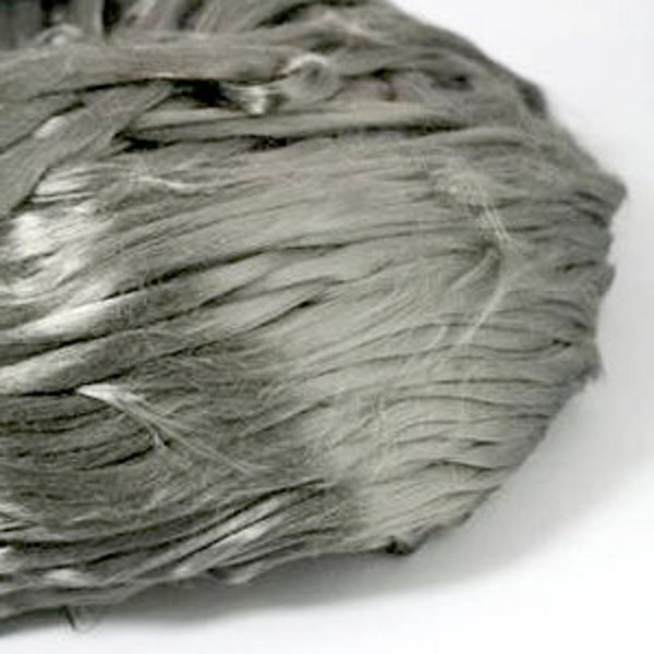 Stainless Steel Fiber 6um - Etextiles - Create Conductive Yarn - 1oz - unusual spinning fiber or felting fiber  slightly magnetic real metal