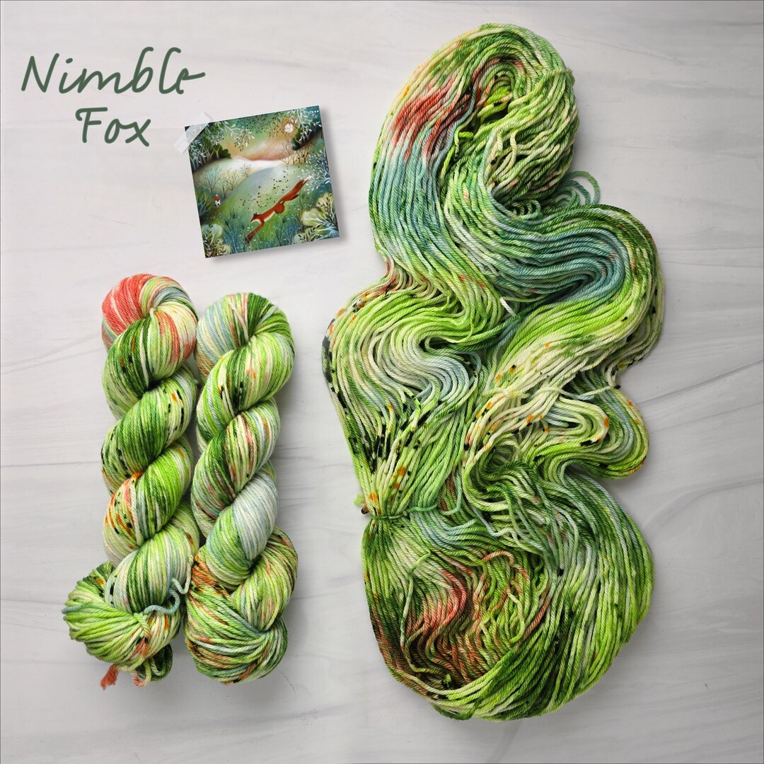 Nimble Fox - Hand Dyed Deconstructed Variegated Yarn - Lace