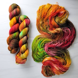 Fall Harvest- Hand Dyed Variegated Yarn - fingering to worsted weight choose your base