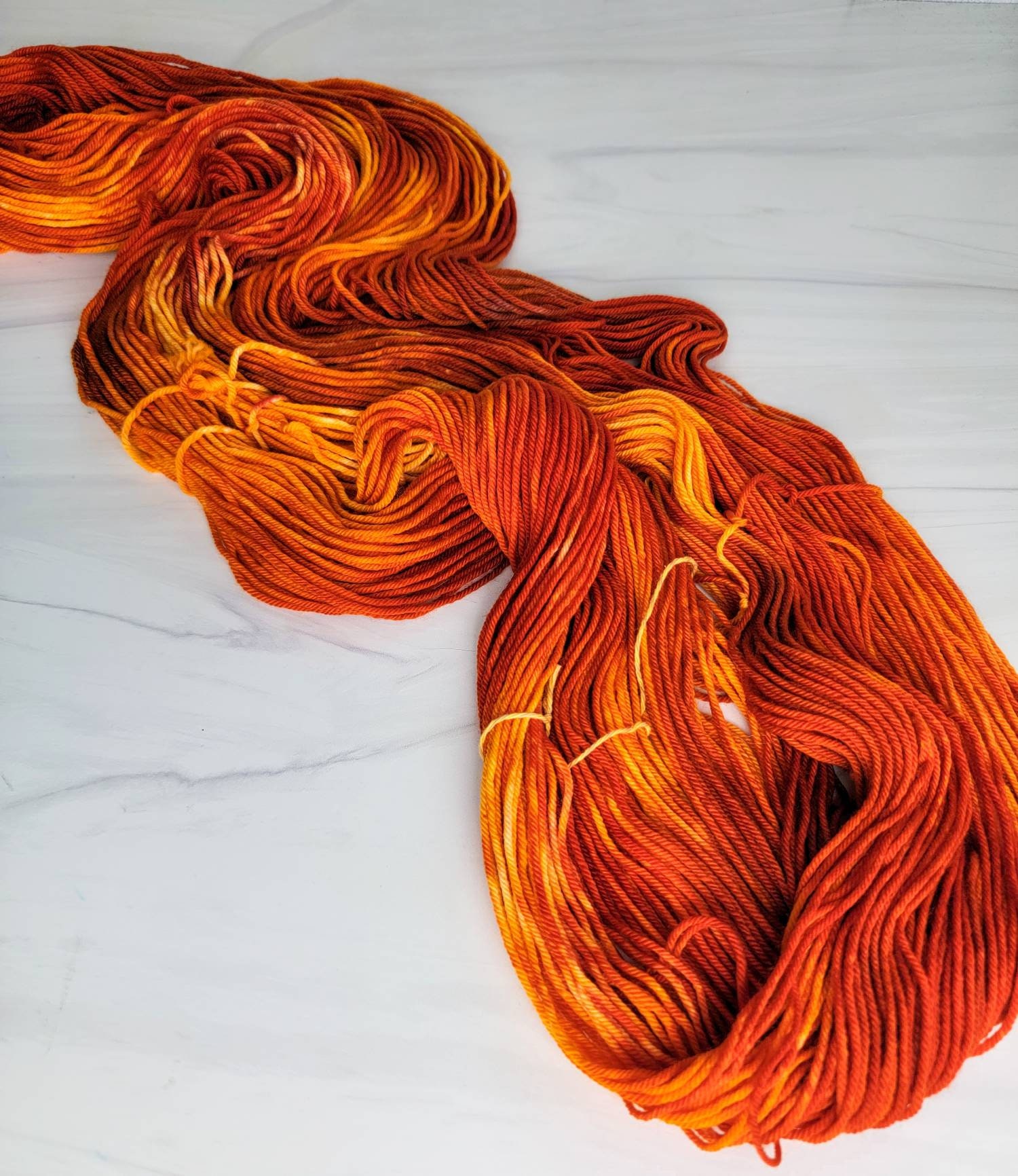 Fire Color Yarn Fire - Hand Dyed Tonal Solid Yarn - Fingering to Worsted Weight Choose ...