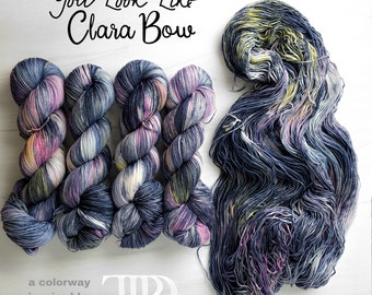 You Look Like Clara Bow- Hand Dyed Variegated Yarn - fingering dk worsted bulky -choose your base- Taylor Swift inspired yarn pink blue TTPD