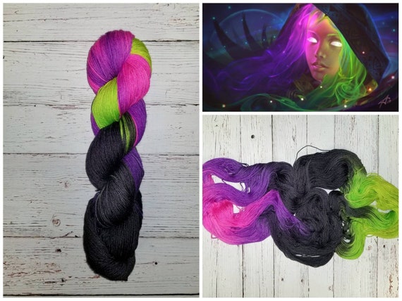 Wicked Hand Dyed Variegated Yarn Fingering Lace to Worsted | Etsy