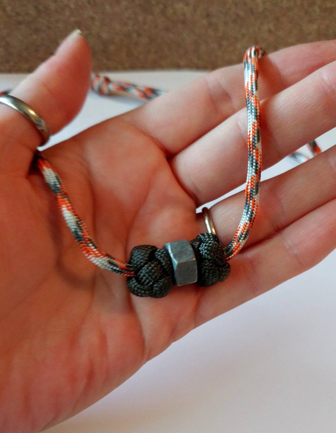Adjustable Paracord 550 Necklace with Hexnut and Knots Etsy Nederland