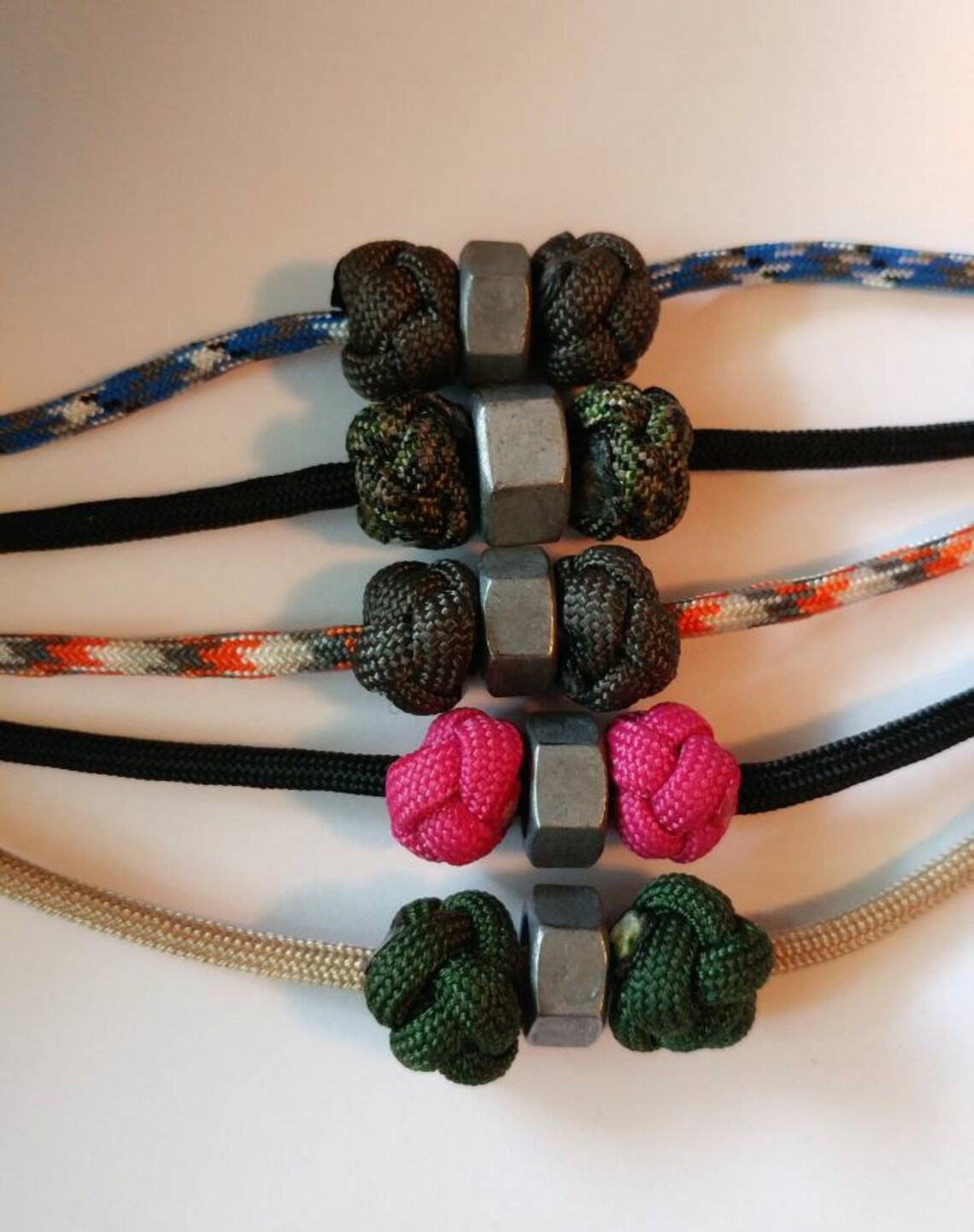 Adjustable Paracord 550 Necklace with Hexnut and Knots Etsy Nederland