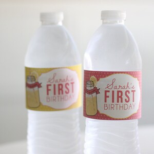 Printable Water Bottle Labels Sunshine and Lemonade Party - Etsy