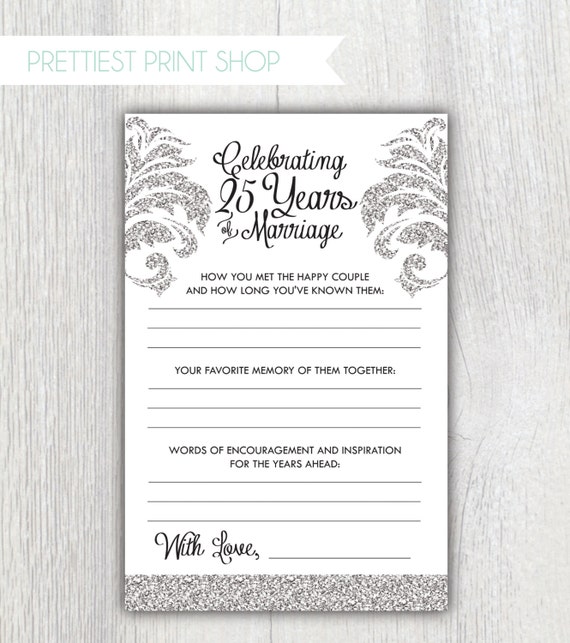 Printable anniversary party sheets - Damask - 25th anniversary - Silver anniversary - Customizable Il_570xn