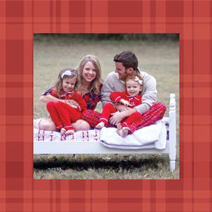 Printable Christmas card with photo Oh what joy Year In Review Gold lettering Plaid Photo holiday card Family updates Customizable image 4