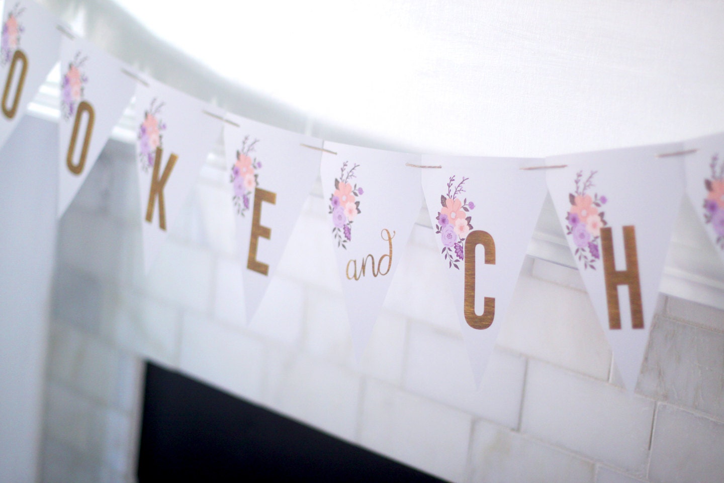 Printable Pennant Banner Bridal Shower Wedding Shower | Etsy