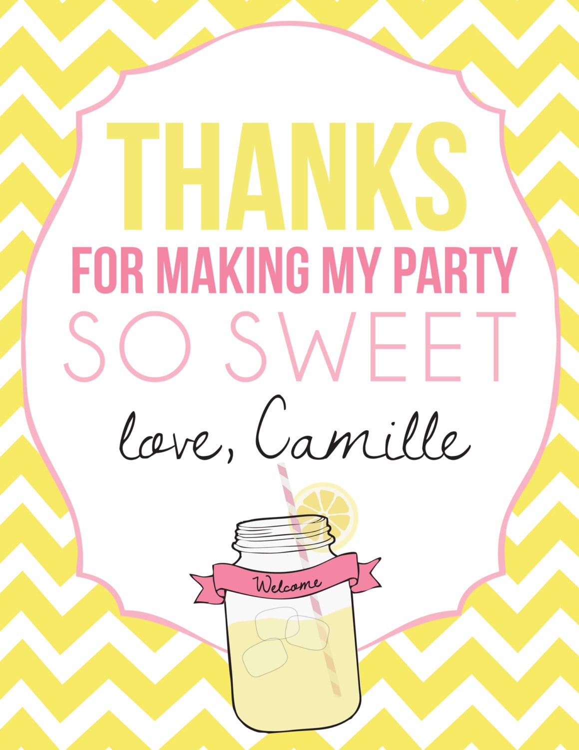 Printable Party Sign Sunshine and Lemonade Party You Are | Etsy