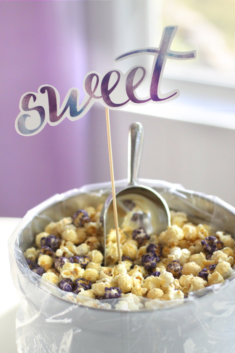 Printable Popcorn Bar Labels Sweet Salty Pajamas and Etsy