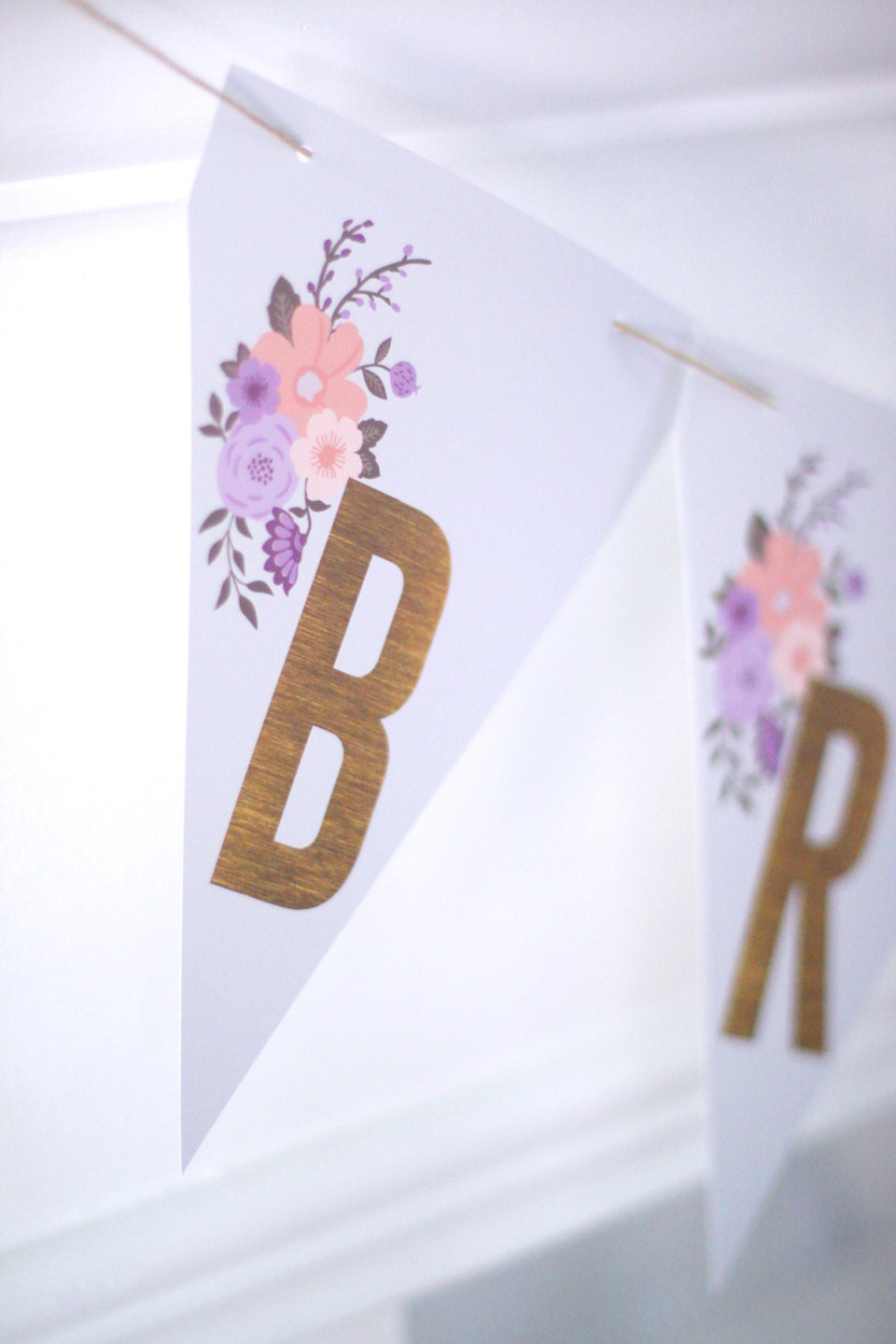 Printable Pennant Banner Bridal Shower Wedding Shower | Etsy