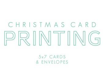 Professionally printed Christmas cards with white envelopes - Holiday card printing