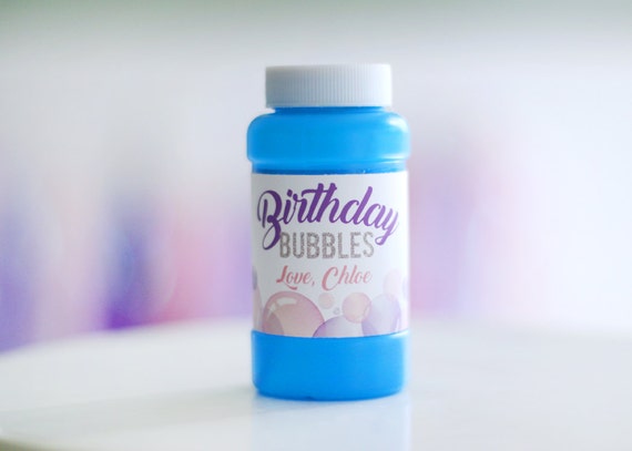 Bubble labels - Bubbles and Brunch party - Birthday bubbles - Bubble party - Purple - Party favor - Sticker tags - Personalized - Printable Il_570xn