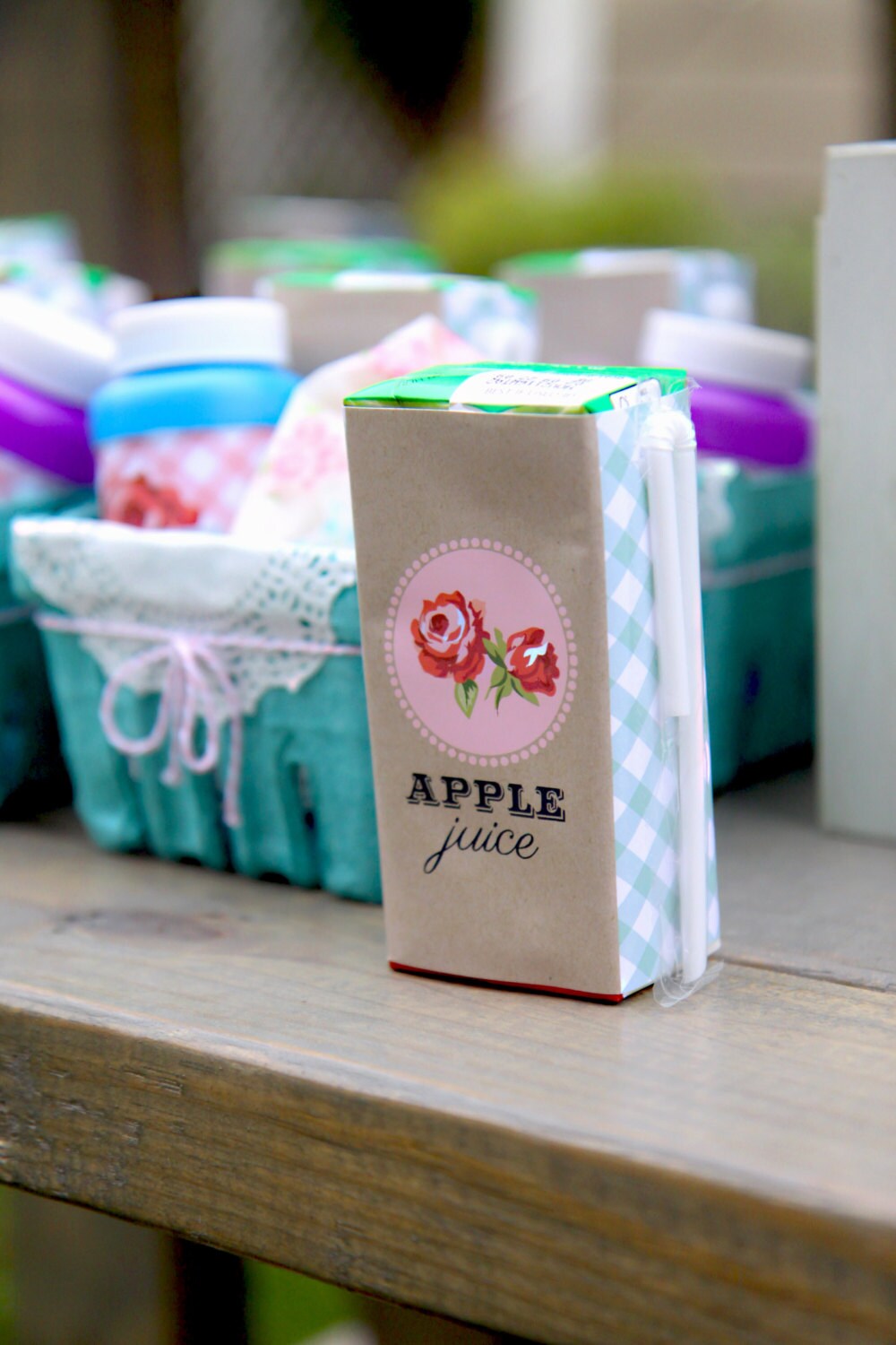 Printable Garden Party juice box labels Picnic birthday | Etsy