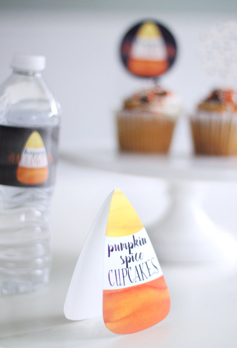 Printable Halloween Party Food Labels Candy Corn - Etsy