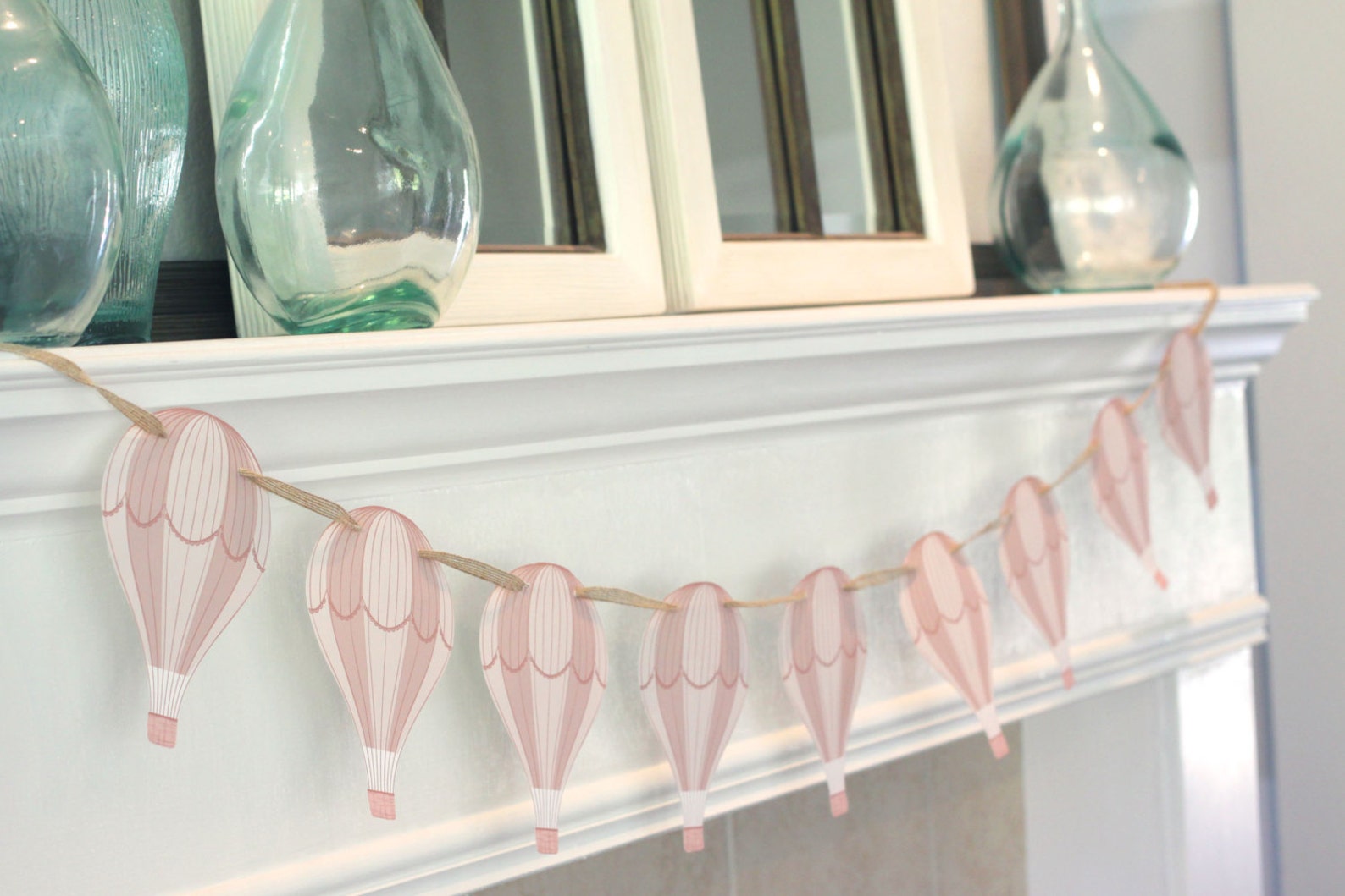 Printable Hot Air Balloon Garland Hot Air Balloon Party Etsy