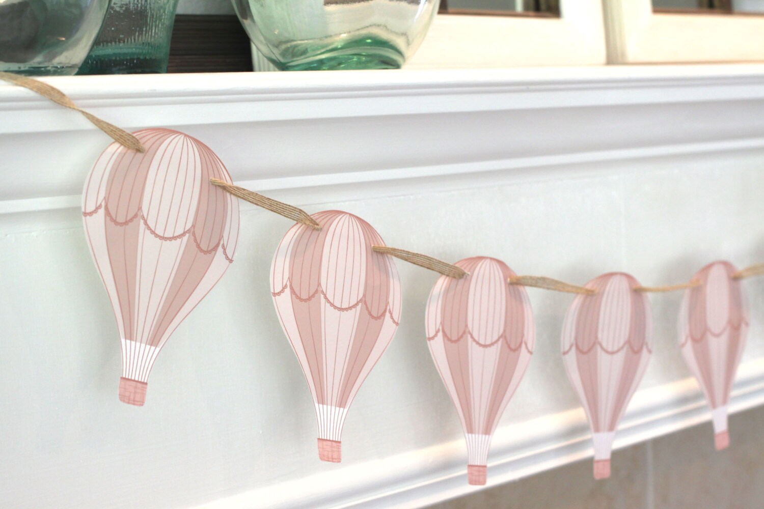 Printable Hot Air Balloon Garland Hot Air Balloon Party Etsy