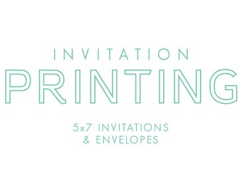 Professionally printed invitations with white envelopes