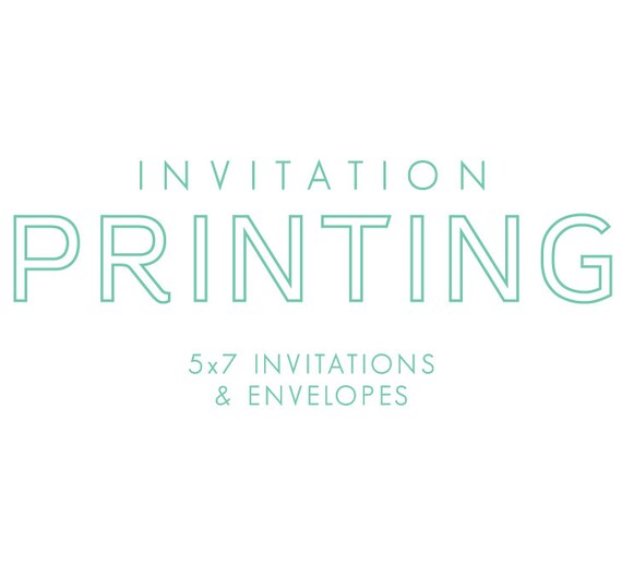 Professionally printed invitations with white envelopes Il_570xn