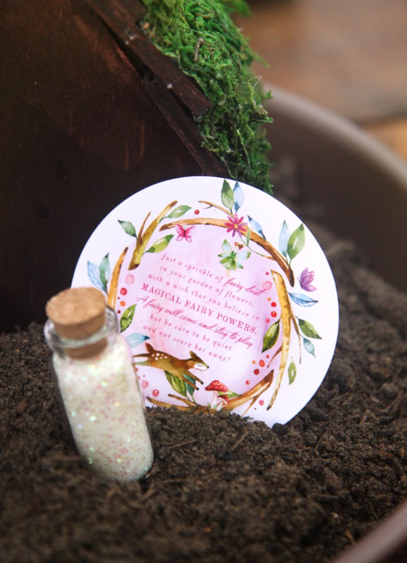 Printable Woodland Fairy Dust Favor Tags Magical Pixie Dust Etsy