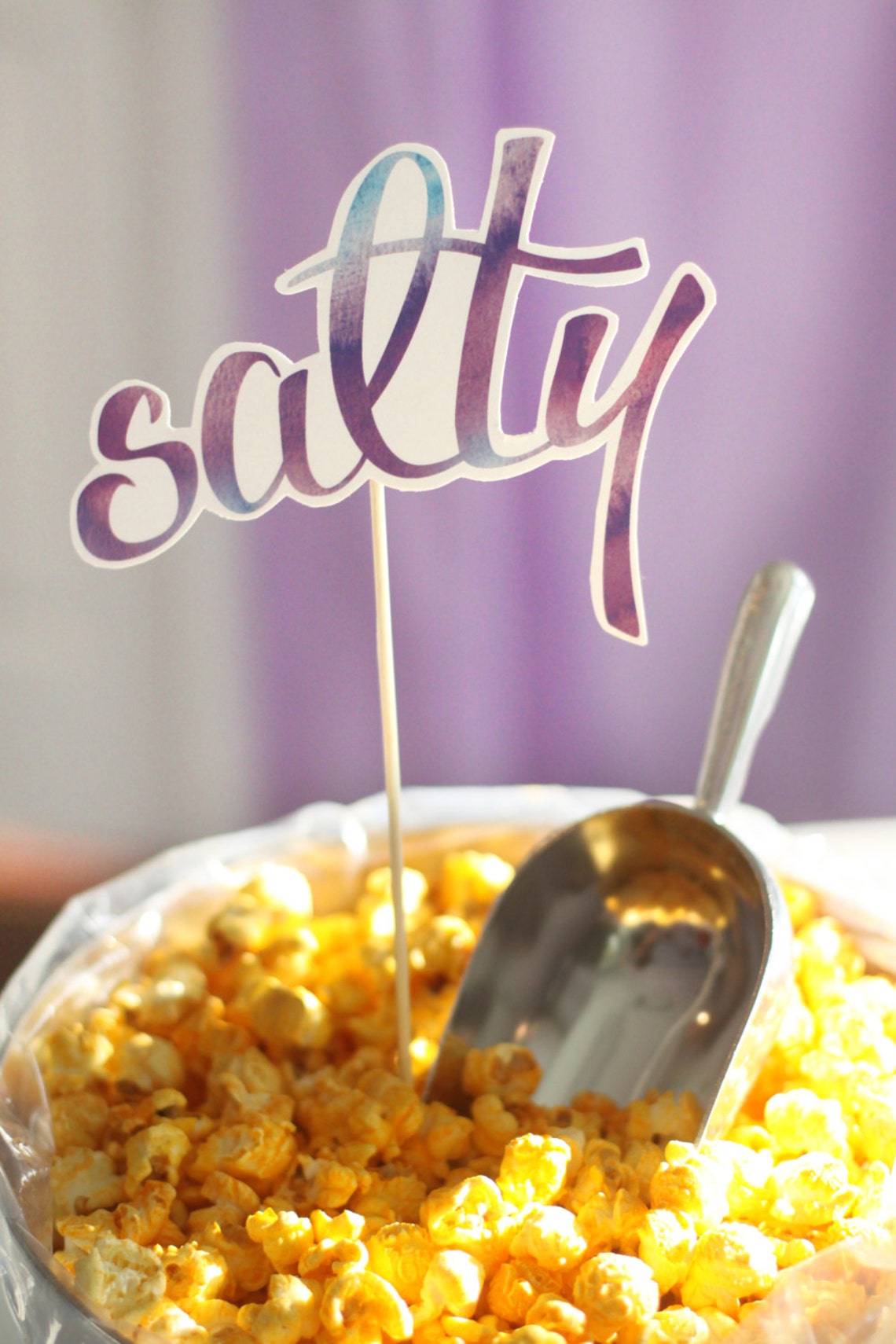 Printable Popcorn Bar Labels Sweet Salty Pajamas and Etsy